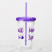 Paarse staart van het Mermaid Squad op acryltumbla Acryl Drinkbeker (Rechts)