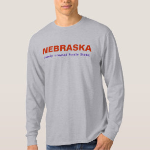 Paarse STAAT NEBRASKA T-shirt