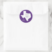 Paarse staat Texas Family Reunion Ronde Sticker (Tas)