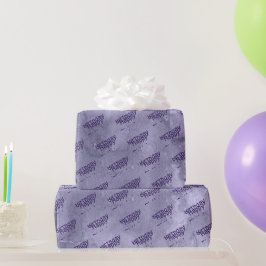 Paarse Stain Birthday Cadeaupapier