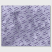 Paarse Stain Birthday Cadeaupapier (Vlak)