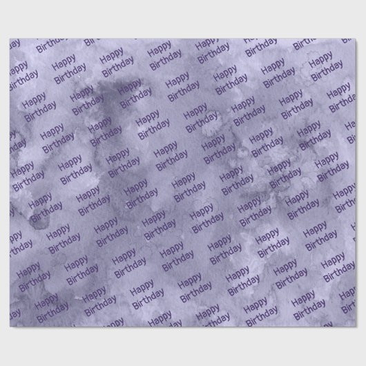Paarse Stain Birthday Cadeaupapier (Vlak)