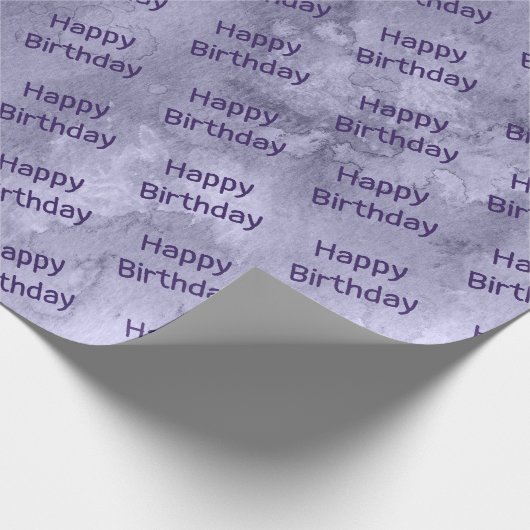 Paarse Stain Birthday Cadeaupapier (Hoek)