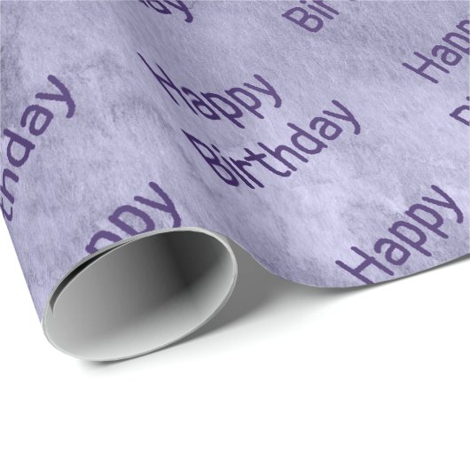 Paarse Stain Birthday Cadeaupapier (Rol Hoek)