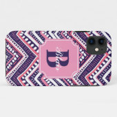 Paarse stam Chevron Case-Mate iPhone Case (Achterkant (horizontaal))