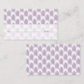 Paarse stammenweddenschappen plaatskaartje (Voorkant / Achterkant)