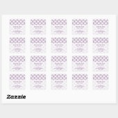 Paarse stampijlen Sla de Stickers Datum op (Vel)