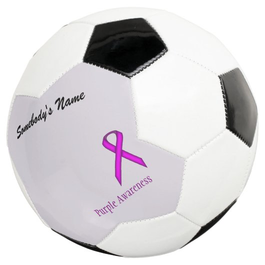 Paarse Standard Ribbon Tmpl van Kenneth Yoncich Voetbal (Drie kwart)