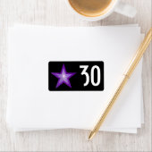 Paarse Star 'Age'-label zwart Etiket (Insitu)