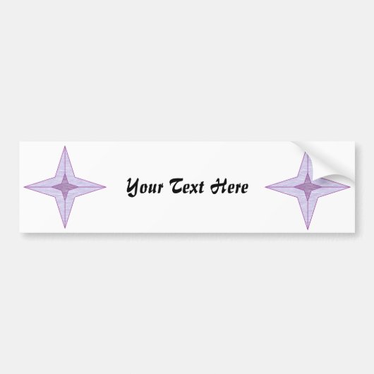 Paarse Star-Bumpersticker Bumpersticker (Voorkant)