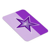 Paarse Star Flexmagnet crème paars Magneet (Rechterzijde)