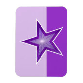 Paarse Star Flexmagnet crème paars Magneet (Verticaal)