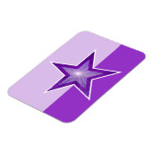 Paarse Star Flexmagnet crème paars Magneet (Linkerzijde)