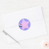 Paarse Star Gift Label Sticker (Envelop)