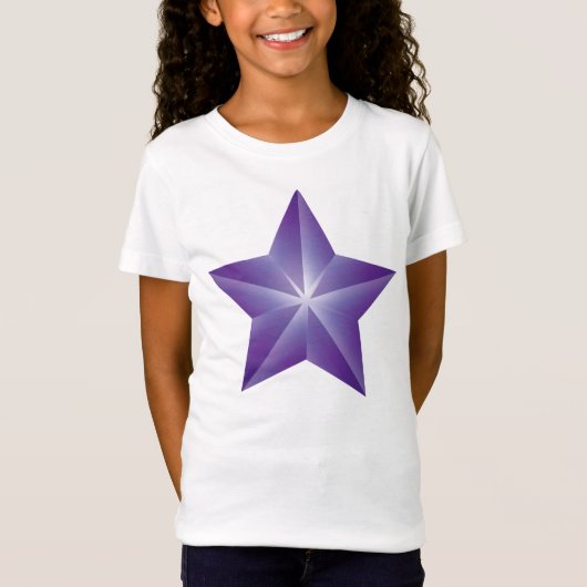 Paarse Star Girls T-Shirt (Voorkant)