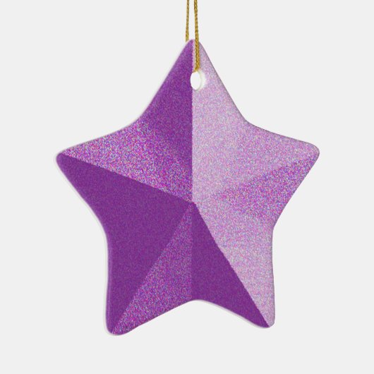 Paarse Star Glitter ziet er Ornament Sjabloon uit (Rechts)