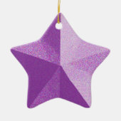 Paarse Star Glitter ziet er Ornament Sjabloon uit (Voorkant)