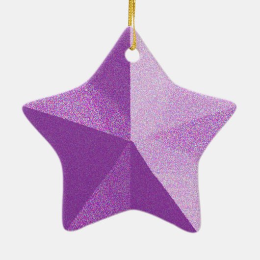 Paarse Star Glitter ziet er Ornament Sjabloon uit (Achterkant)