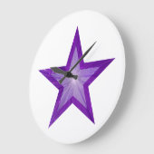 Paarse Star-klok rond wit Grote Klok (Hoek)