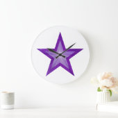 Paarse Star-klok rond wit Grote Klok (Huis)