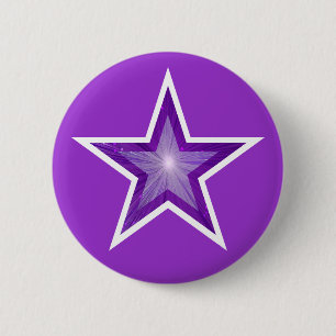 Paarse Star-knop paars Ronde Button 5,7 Cm