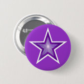 Paarse Star-knop paars Ronde Button 5,7 Cm (Voorkant /achterkant)