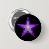 Paarse Star-knop zwart Ronde Button 5,7 Cm (Voorkant /achterkant)