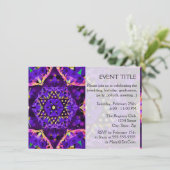 Paarse Star Mandala Kaart (Staand voorkant)