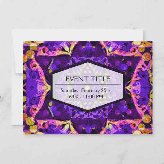 Paarse Star Mandala Kaart (Achterkant)