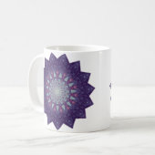Paarse Star Mandala Koffiemok (Voorkant links)