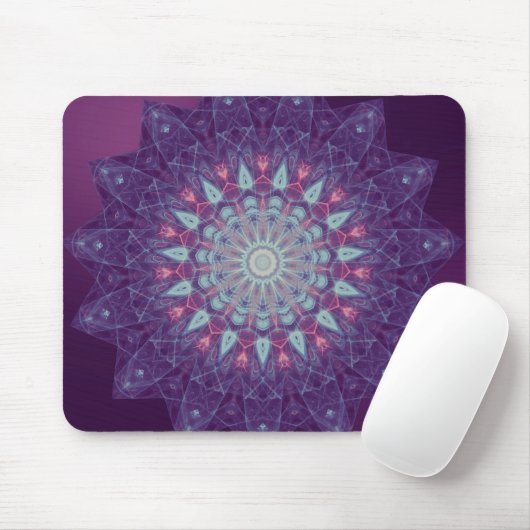 Paarse Star Mandala Muismat (Met muis)