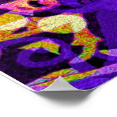 Paarse Star Mandala Poster (Hoek)