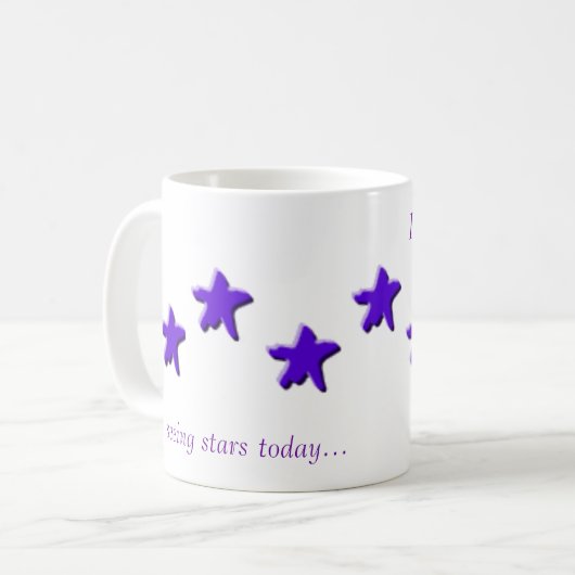 Paarse Star-Mok Koffiemok (Voorkant links)