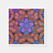 Paarse Star Oranje Trap Abstract Glow Servet (Voorkant)