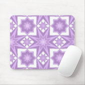 Paarse Star Quilt Patroon Muismat (Met muis)
