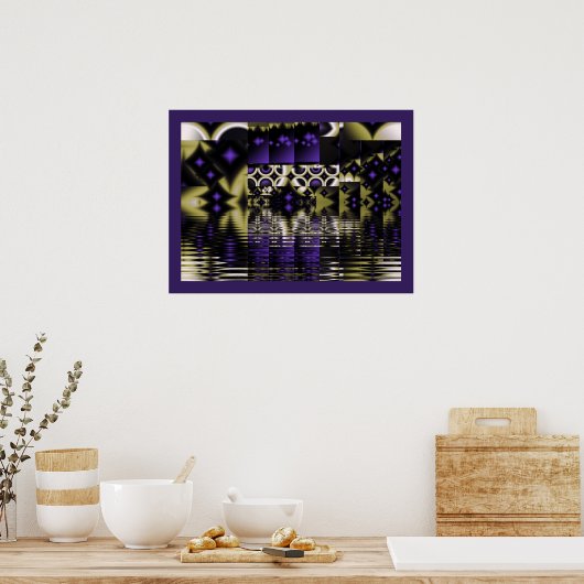 Paarse Star Reflecties Poster (Keuken)