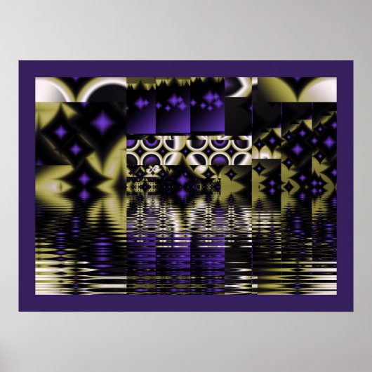 Paarse Star Reflecties Poster (Voorkant)