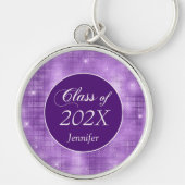 Paarse Star Shimmer Afstuderen Sleutelhanger (Voorkant)