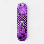 Paarse Star Skull Skateboard (Voorkant)