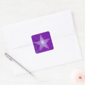 Paarse Star-sticker vierkant Vierkante Sticker (Envelop)