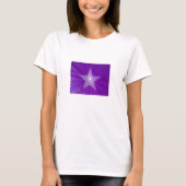 Paarse Star-T-shirt wit T-shirt (Voorkant)