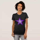 Paarse Star 'two tone' dames - shirt zwart (Voorkant volledig)