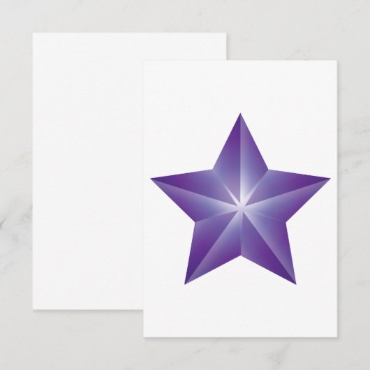 Paarse Star-uitvindingen Kaart (Voorkant / Achterkant)