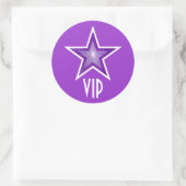 Paarse Star VIP-ronde sticker paars (Tas)
