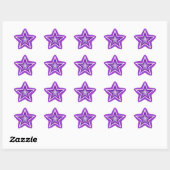 Paarse Star-vormige sticker paarse (Vel)