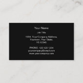 Paarse Star White line visitekaartje zwart (Achterkant)