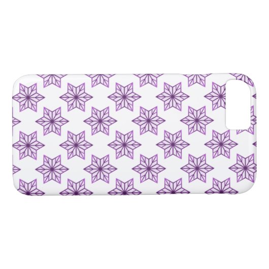 Paarse  Starburst BT iPhone 7 Hoesje (Achterkant (Horizontaal))