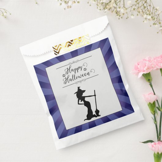 Paarse Starburst Heks Halloween Bedankzakje (Gezegeld)