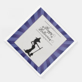 Paarse Starburst Heks Halloween Servet (Hoek)