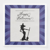 Paarse Starburst Heks Halloween Servet (Voorkant)